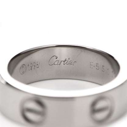 Cartier 18K White Gold 5.5mm LOVE Ring 50 5.25 5 of 6