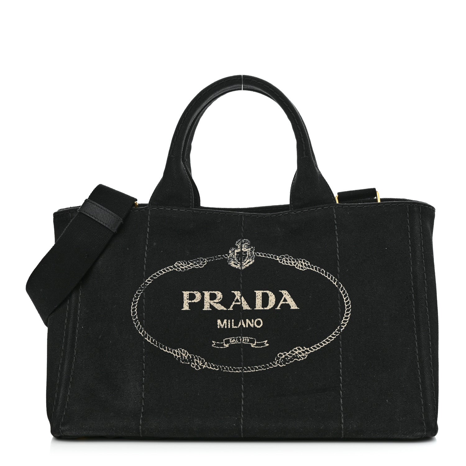 Prada Canapa Logo Tote Black 1 of 10