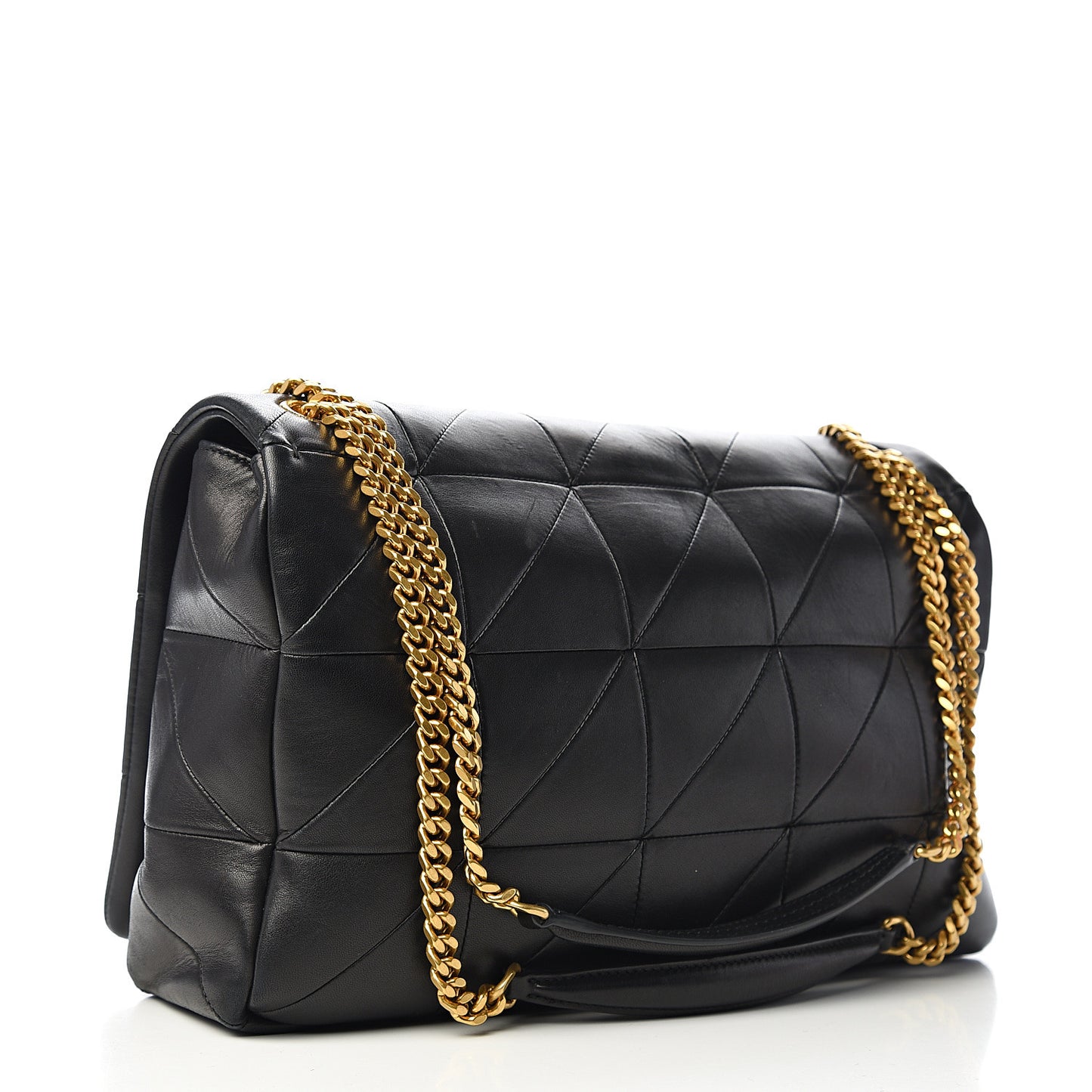Lambskin Patchwork Monogram Large Jamie Black