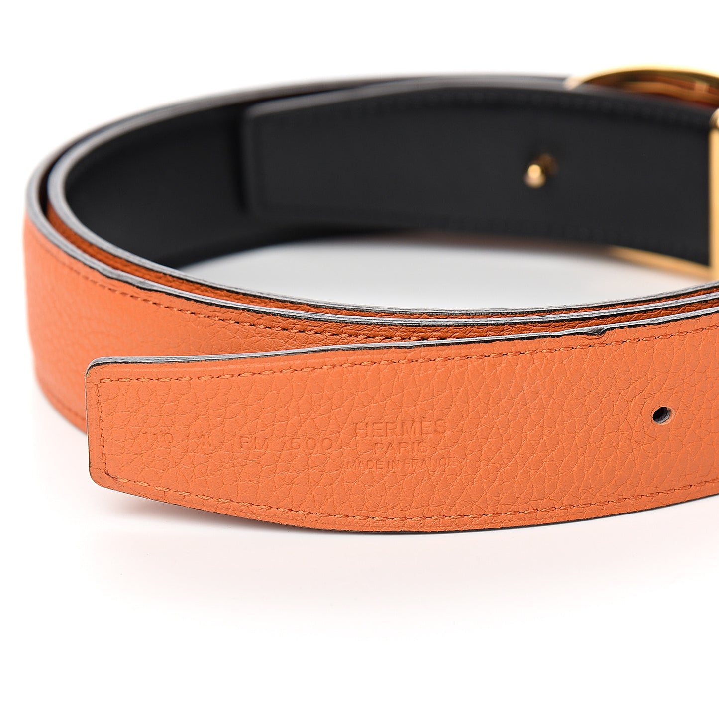 Box Togo Chaine D'Ancre Belt 110 Orange Black