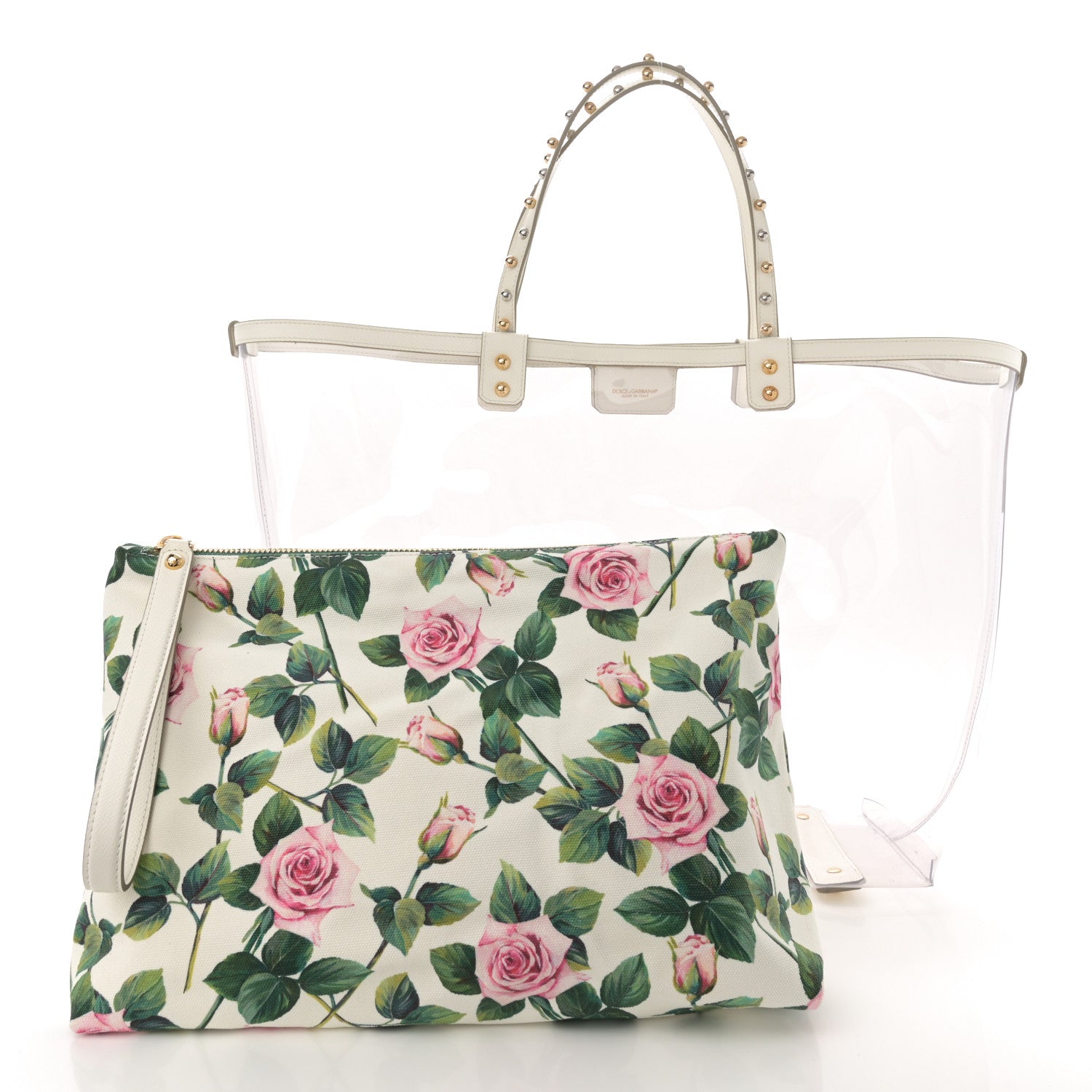 Dolce & Gabbana Canvas PVC Floral Printed Beatrice Tote Multicolor 3 of 14