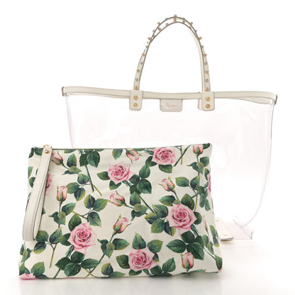 Dolce & Gabbana Canvas PVC Floral Printed Beatrice Tote Multicolor 3 of 14