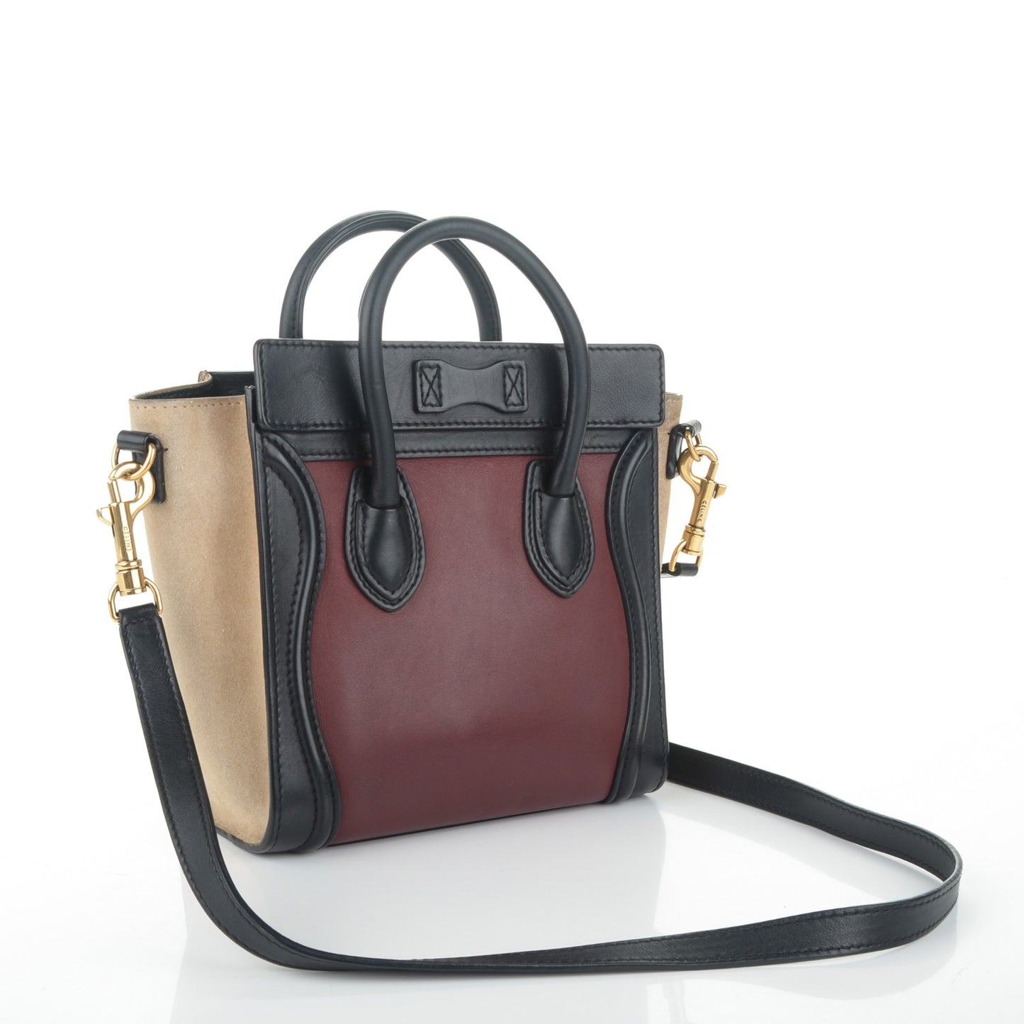 Smooth Calfskin Suede Nano Tri-Color Luggage