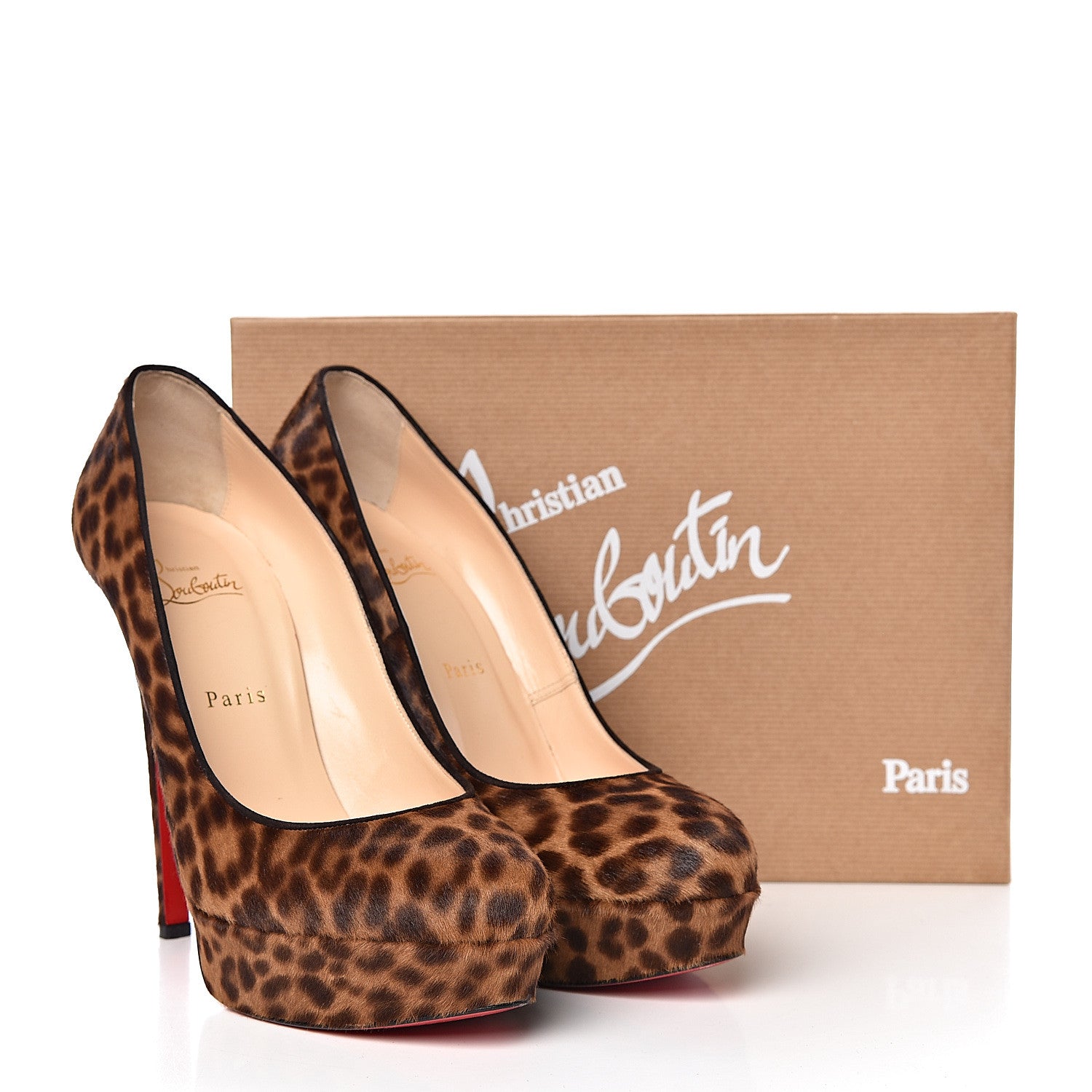 Christian Louboutin Calf Hair Leopard Bianca 140 Pumps 40.5 Leopard 14 of 14