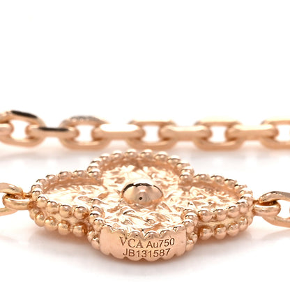 Van Cleef & Arpels 18K Rose Gold 10 Motifs Vintage Alhambra Necklace 4 of 4