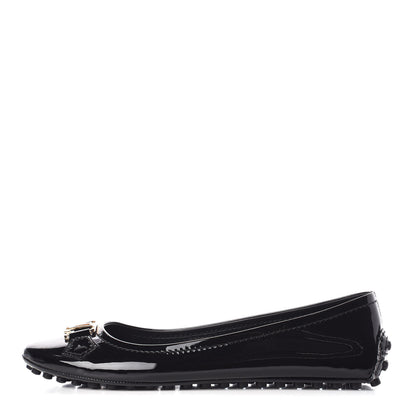 Louis Vuitton Patent Calfskin Oxford Ballerina Flats 40 Black 1 of 10