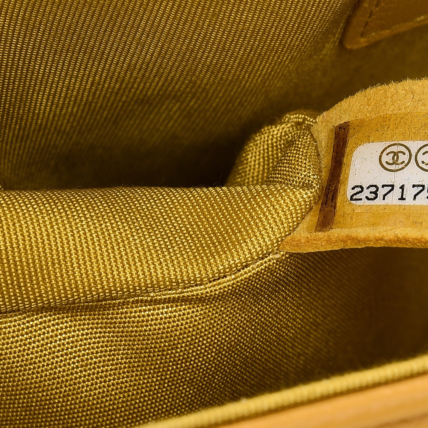 Chanel Caviar Chevron Quilted Medium Single Flap Yellow 7 of 8