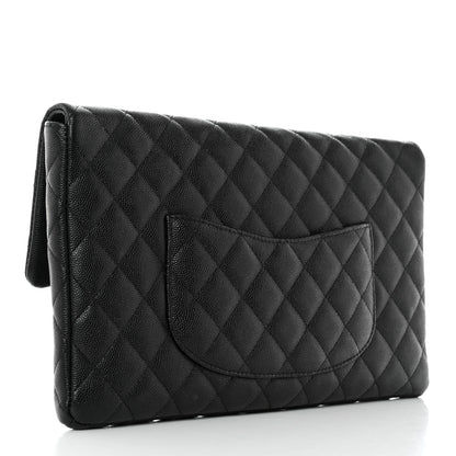 Chanel Caviar Quilted Flap Clutch Black 3 of 11