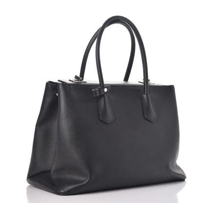 Prada Saffiano Cuir Twin Tote Nero Black 3 of 15