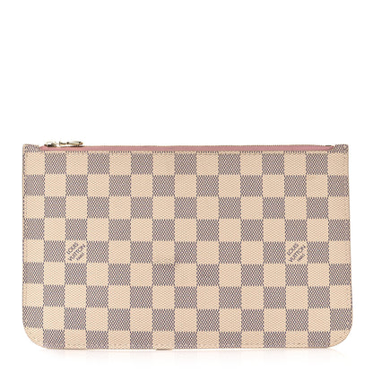 Louis Vuitton Damier Azur Neverfull MM GM Pochette Rose Ballerine 1 of 7