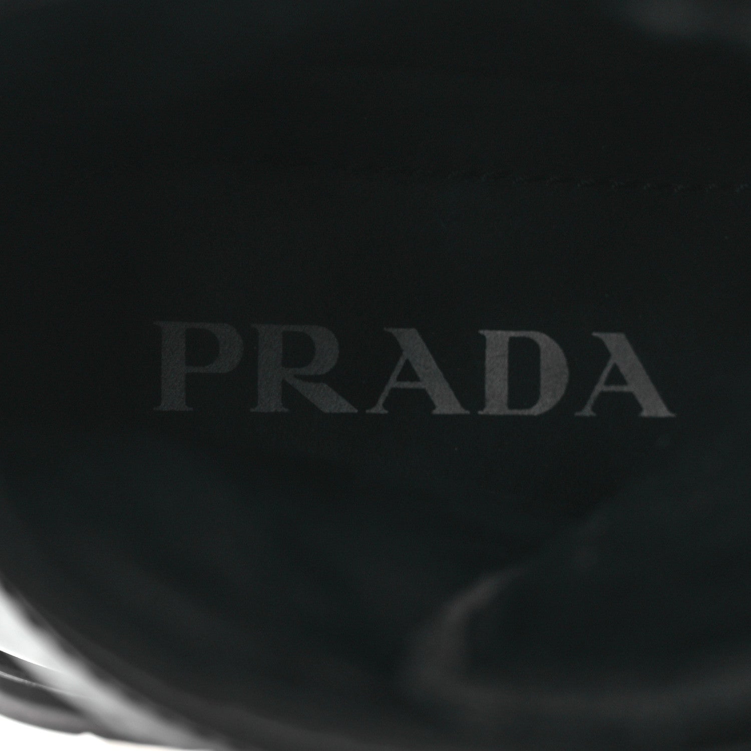 Prada Spazzolato Rois Nylon Metal Triangle Logo Monolith Pouch Pocket 55mm Boots 39.5 Black 9 of 15
