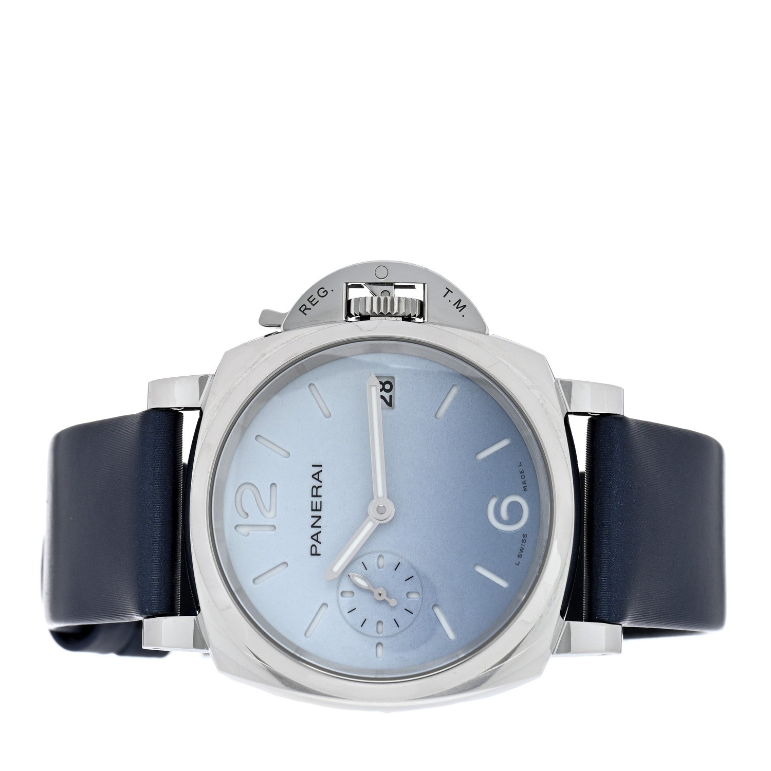 Panerai Stainless Steel Satin 38mm Luminor Due Automatic Watch Blue PAM01309 2 of 5