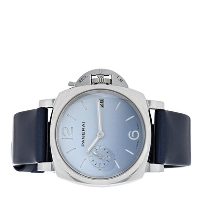 Panerai Stainless Steel Satin 38mm Luminor Due Automatic Watch Blue PAM01309 2 of 5