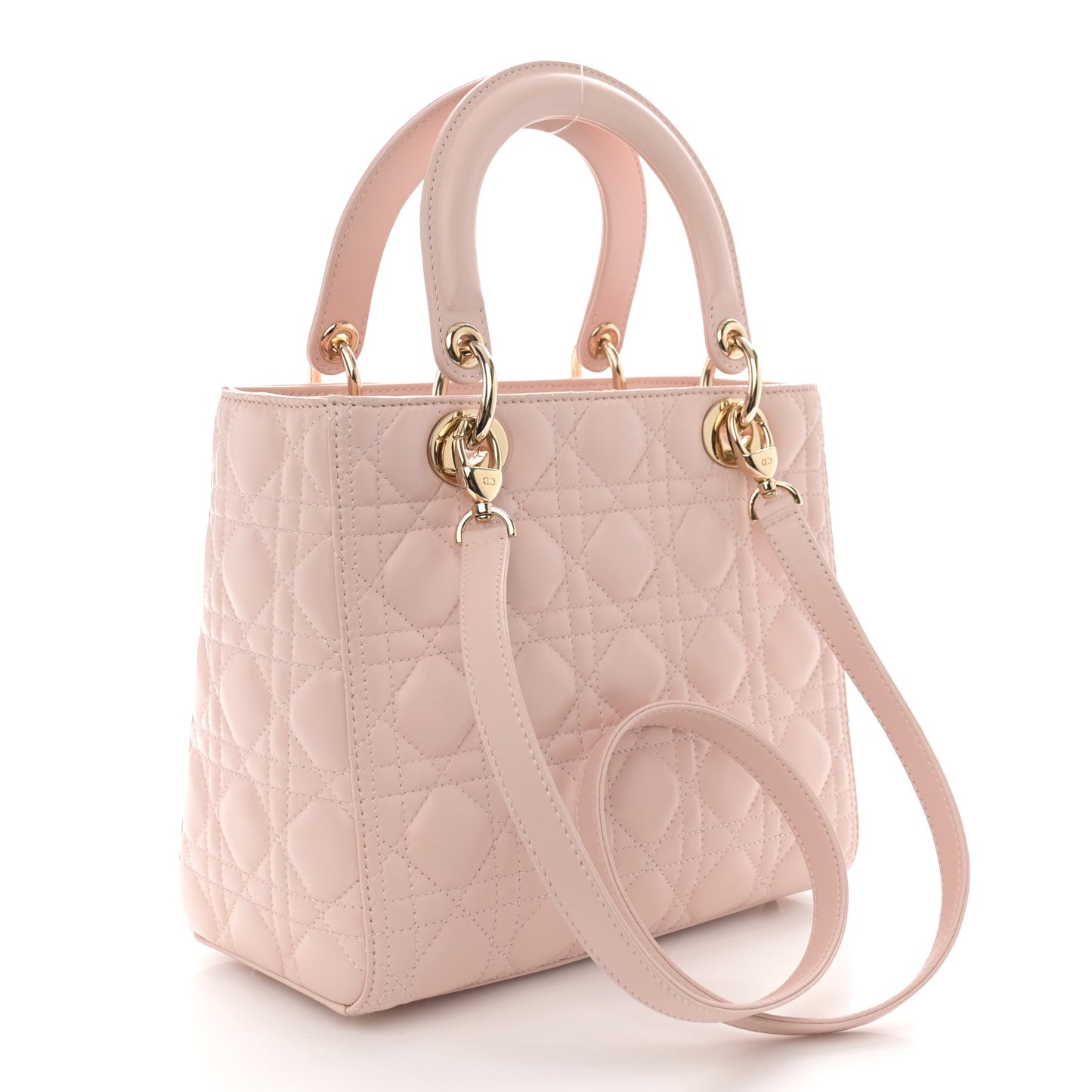 Lambskin Cannage Medium Lady Dior Light Pink