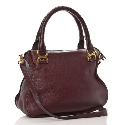 Chloe Calfskin Medium Marcie Satchel Burgundy 4 of 11