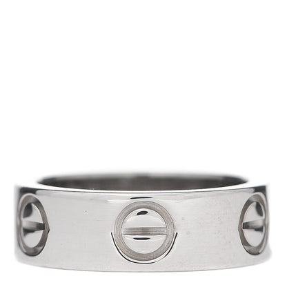 Cartier 18K White Gold 5.5mm LOVE Ring 47 4 3 of 6