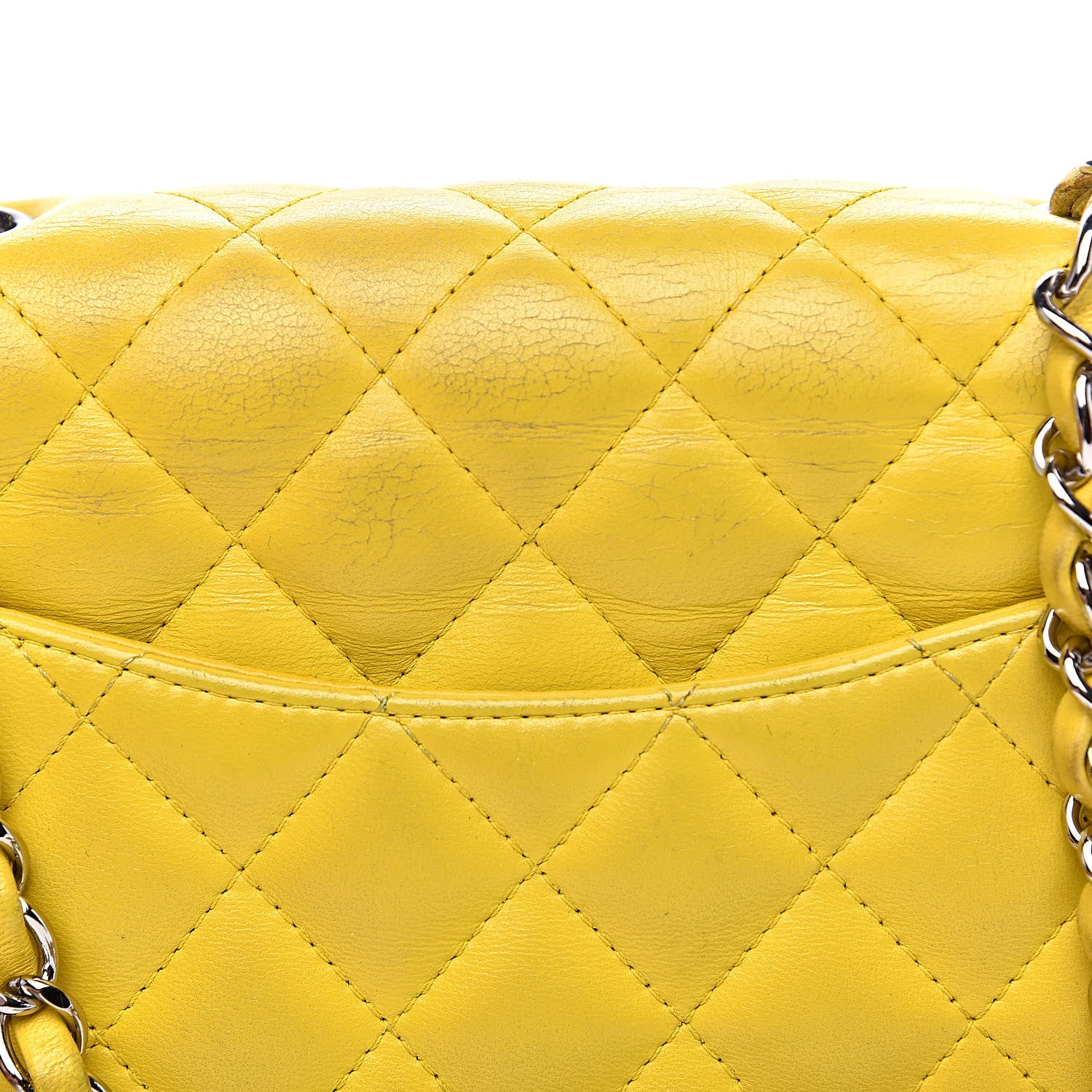 Chanel Lambskin Quilted Mini Square Flap Yellow 12 of 16