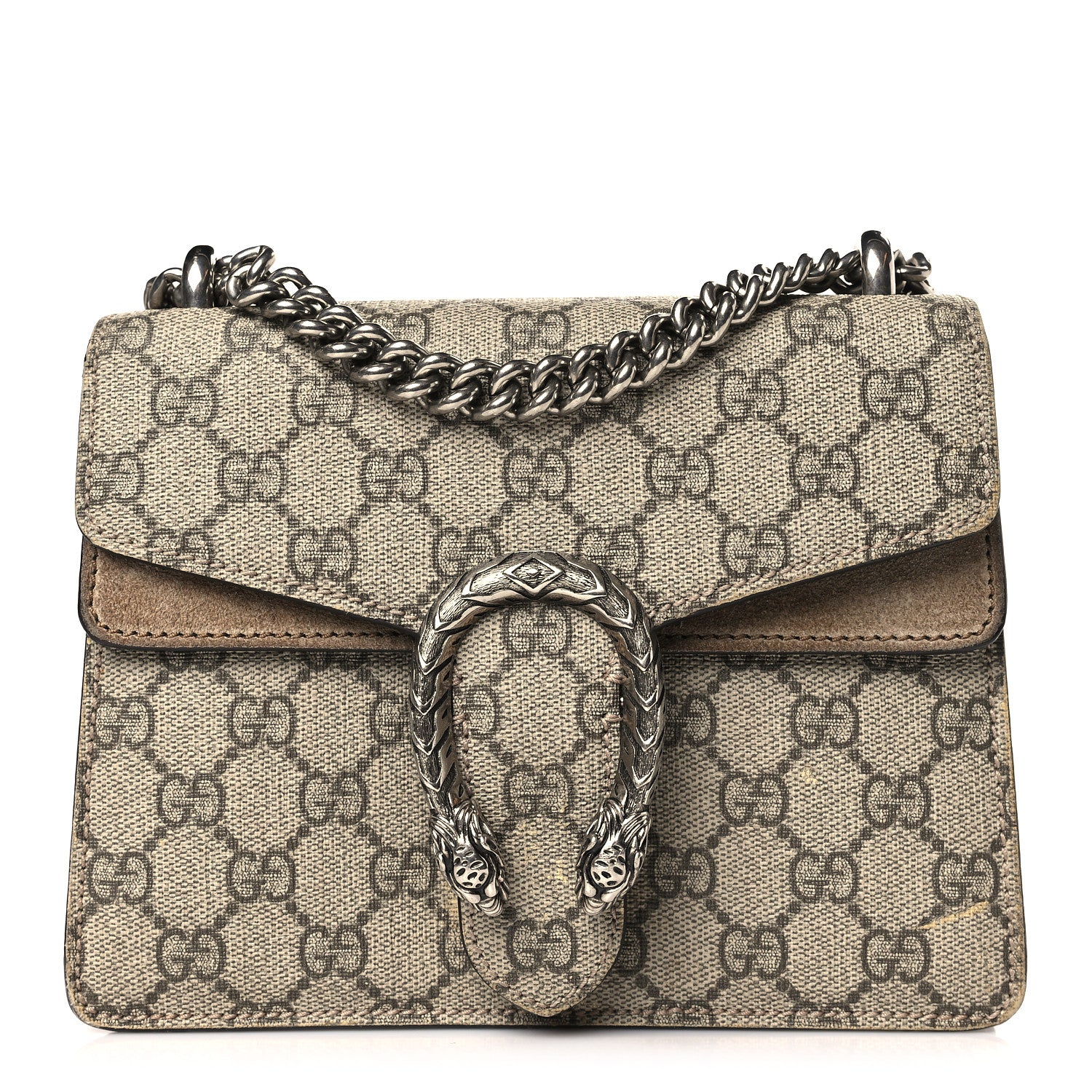 Gucci GG Supreme Monogram Mini Dionysus Shoulder Bag Taupe 1 of 9