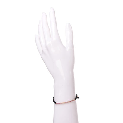 Tiffany 18K Rose Gold Pink Sapphire Metro Bar Cord Bracelet 2 of 5