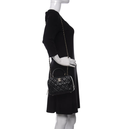 Chanel Lambskin Quilted Small Trendy CC Bowling Bag Black 2 of 13