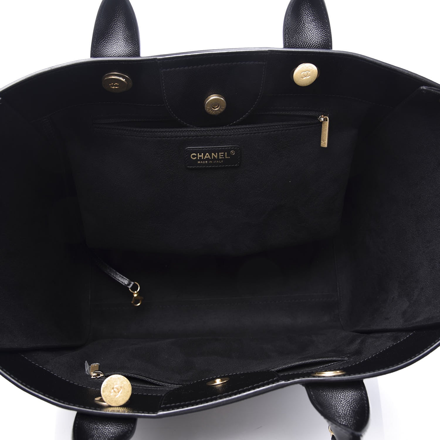 Chanel Caviar Medium Studded Deauville Tote Black 4 of 10