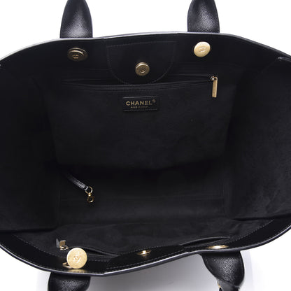 Chanel Caviar Medium Studded Deauville Tote Black 4 of 10