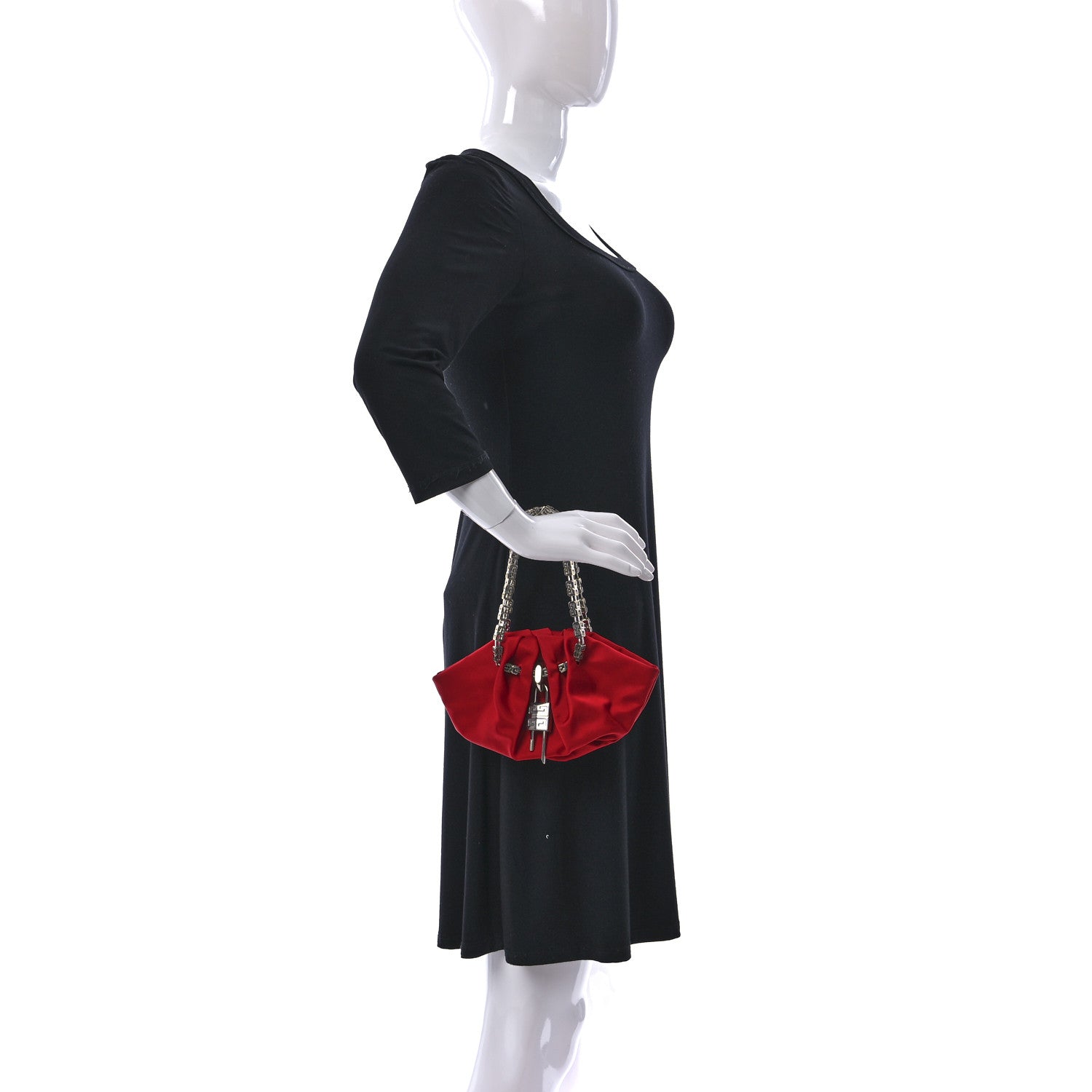 Givenchy Satin Mini Kenny Shoulder Bag Red 2 of 9