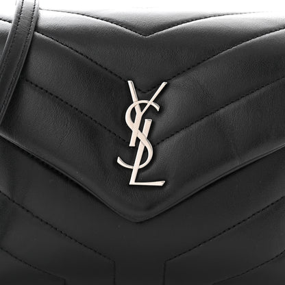 Saint Laurent Calfskin Y Quilted Monogram Toy Loulou Crossbody Bag Black 8 of 11