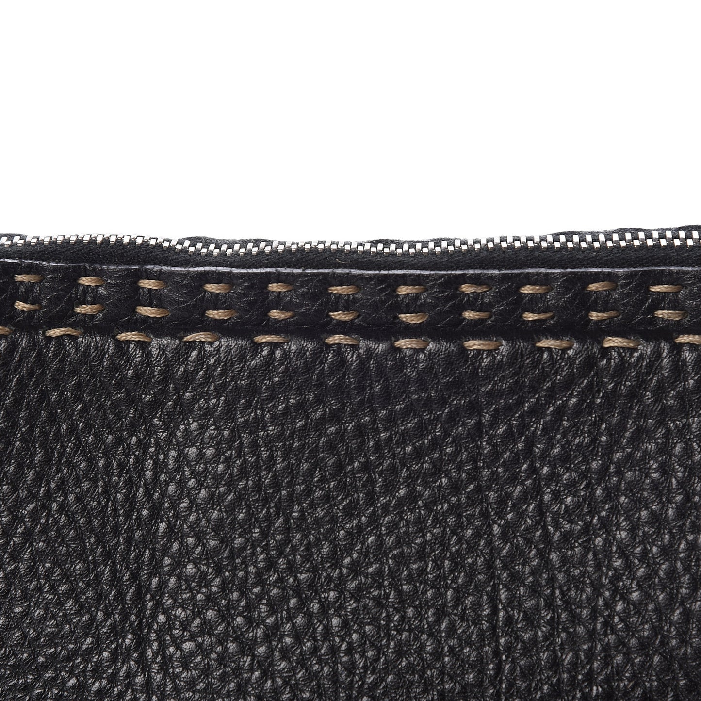 Calfskin Romano Selleria Chain Shoulder Bag Black