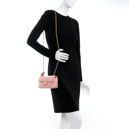 Chanel Lambskin Quilted Mini Chocolate Bar Camellia Flap Pink 2 of 12