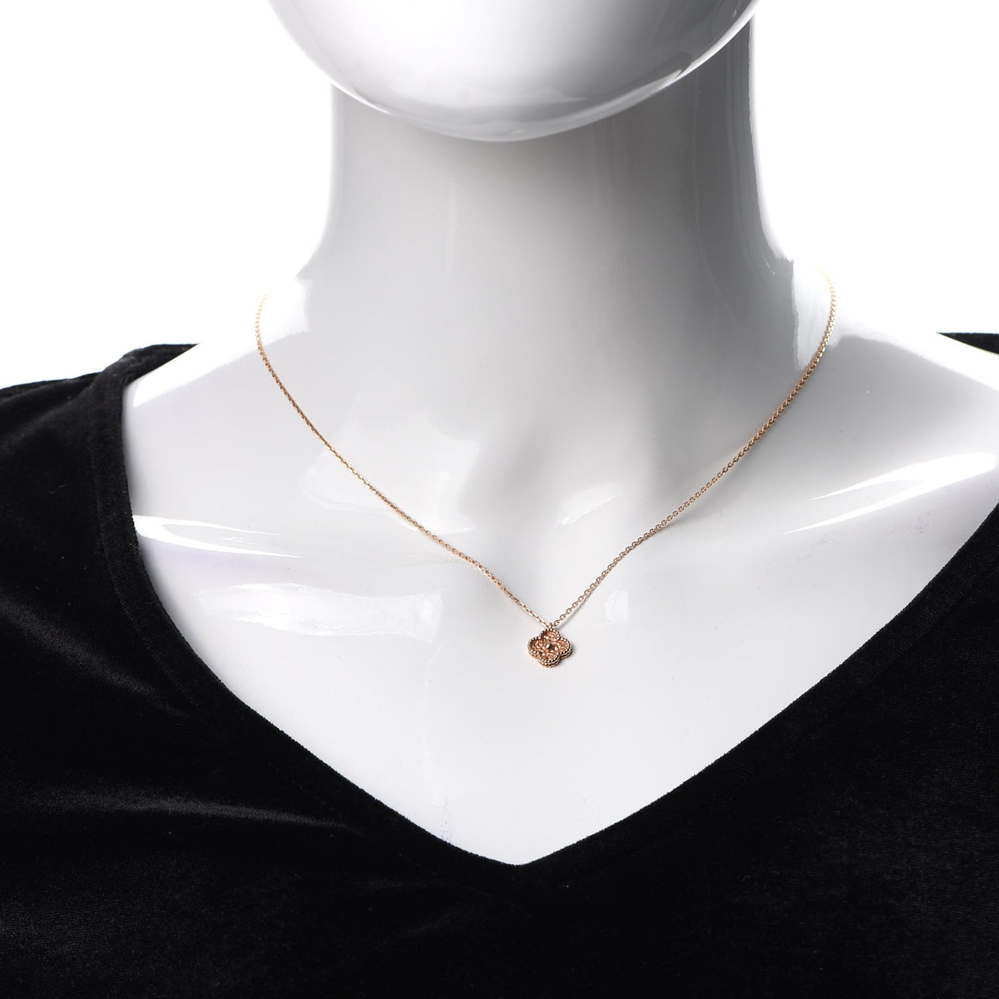 18K Rose Gold Sweet Alhambra Pendant Necklace