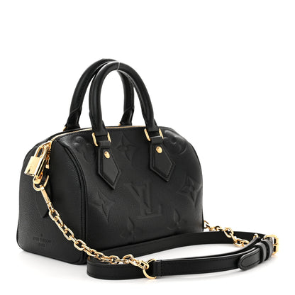 Louis Vuitton Empreinte Monogram Giant Speedy Bandouliere 20 Black 3 of 9