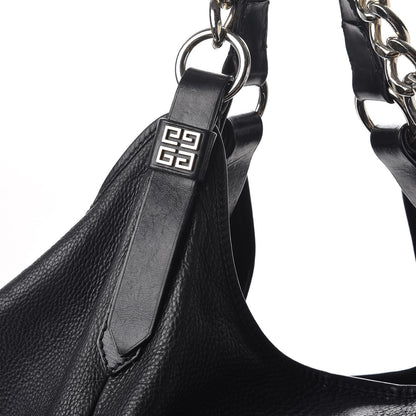 Givenchy Leather Chain Hobo Shoulder Bag Black 8 of 12