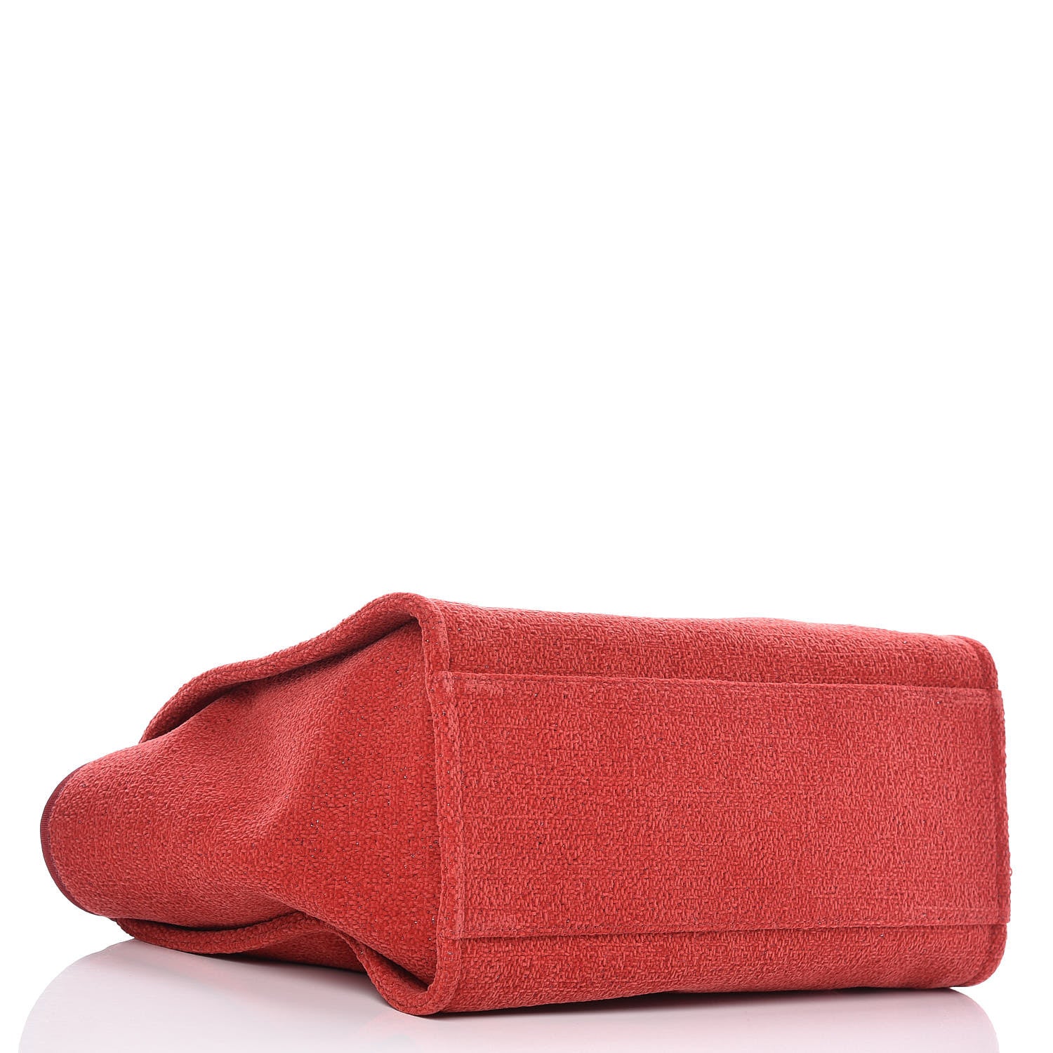 Chanel Lurex Boucle Large Deauville Tote Red 4 of 10