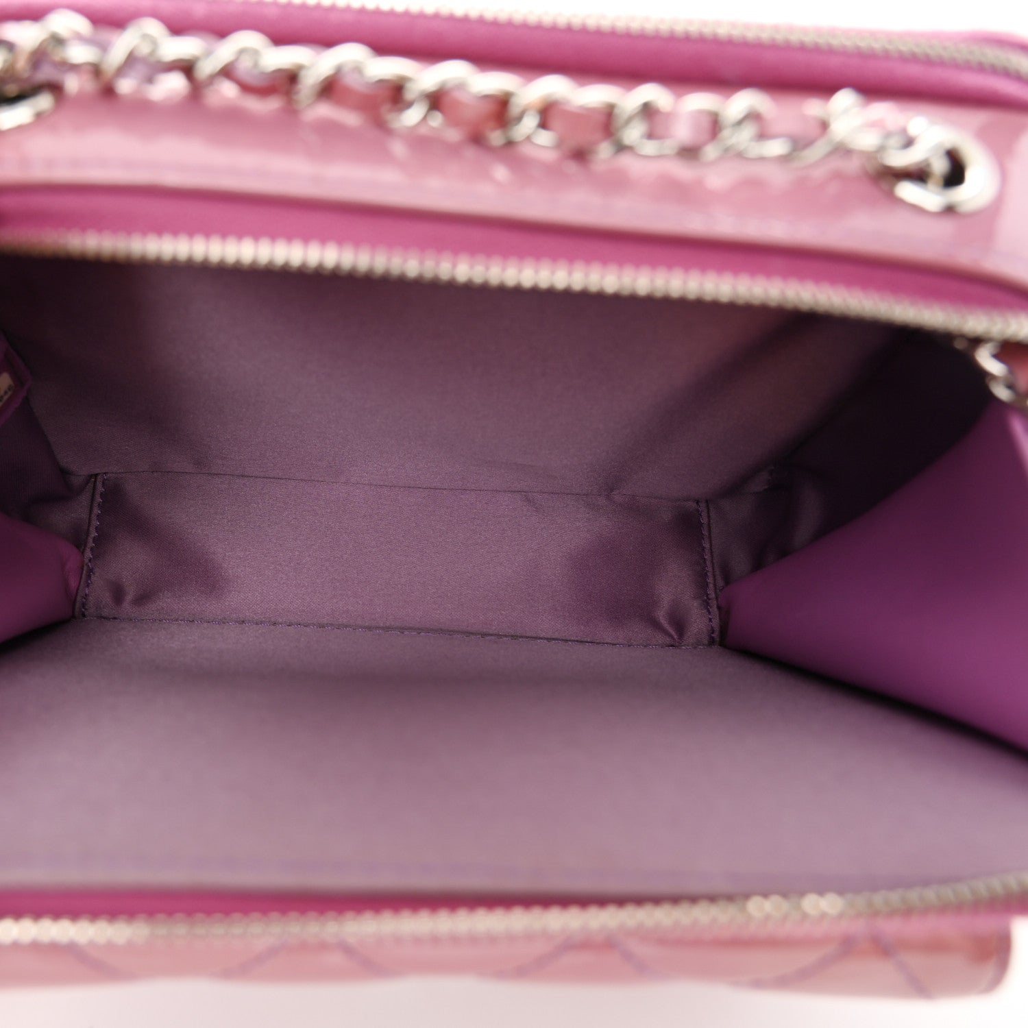 Chanel Patent Quilted Small Pocket Box Camera Case Purple 5 of 13
