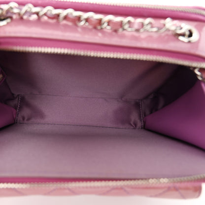 Chanel Patent Quilted Small Pocket Box Camera Case Purple 5 of 13