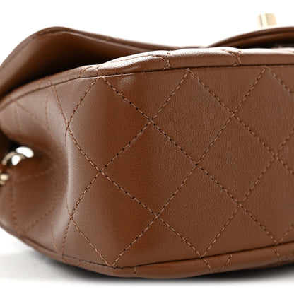 Chanel Lambskin Quilted Mini Rectangular Pearl Crush Flap Brown 9 of 10