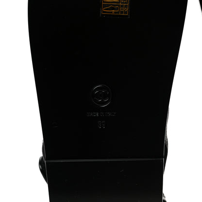 Chanel Grained Calfskin Velcro Dad Sandals 39 Black 6 of 9
