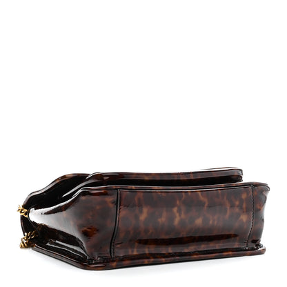 Saint Laurent Patent Monogram Baby Niki Chain Satchel Tortoiseshell 4 of 10