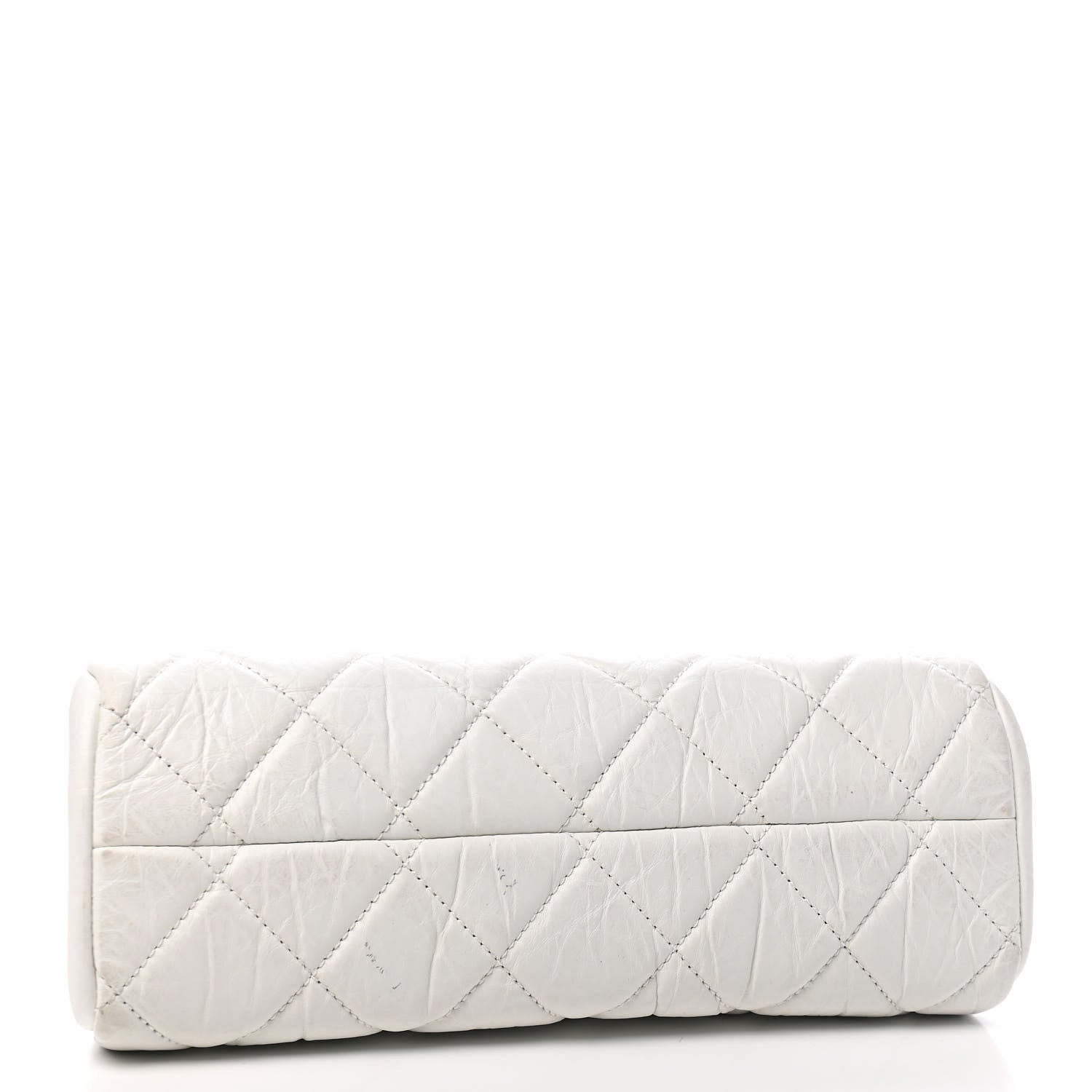 Chanel Aged Calfskin Small Just Mademoiselle Bowling Bag White 4 of 10