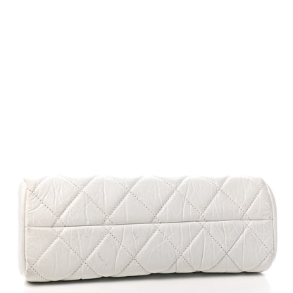 Chanel Aged Calfskin Small Just Mademoiselle Bowling Bag White 4 of 10