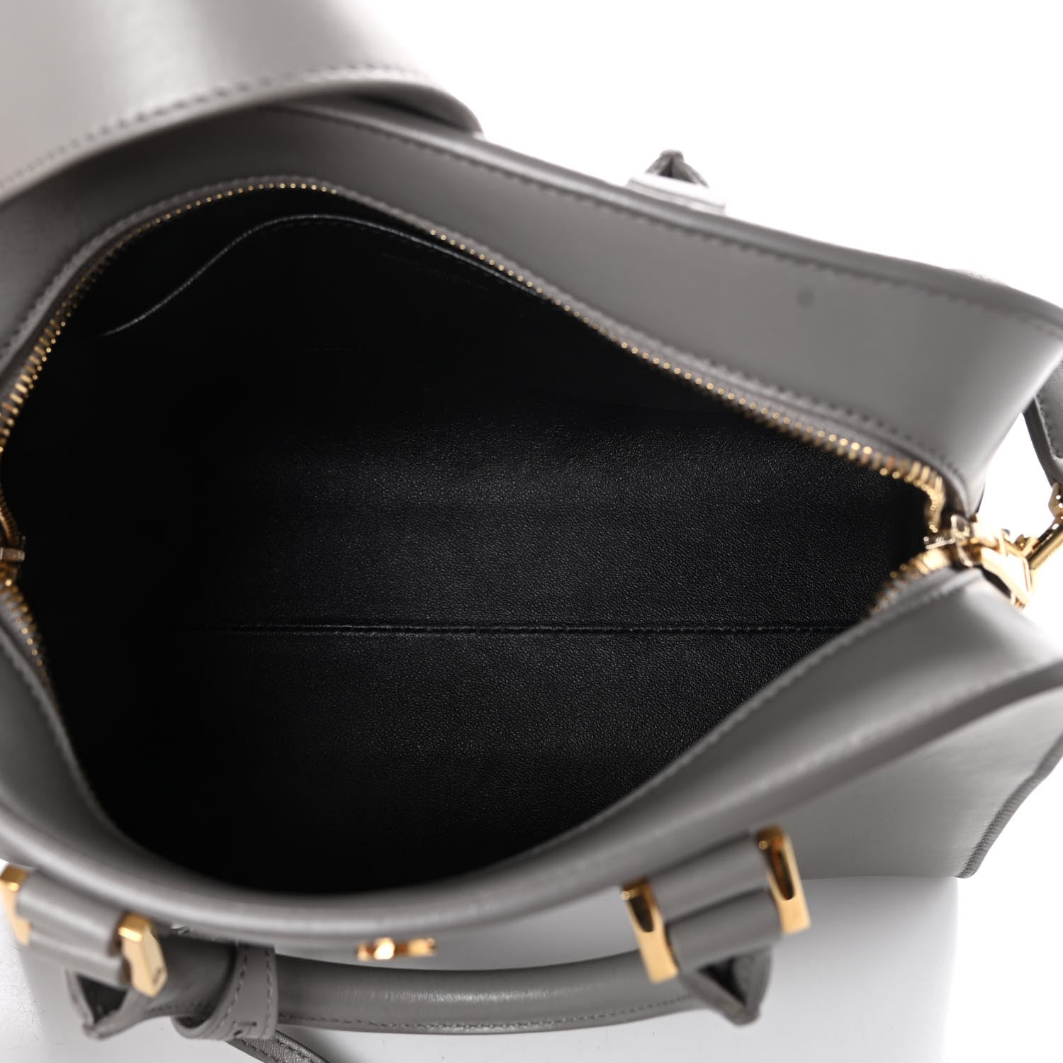 Saint Laurent Calfskin Monogram Baby Cabas Oyster Grey 5 of 9