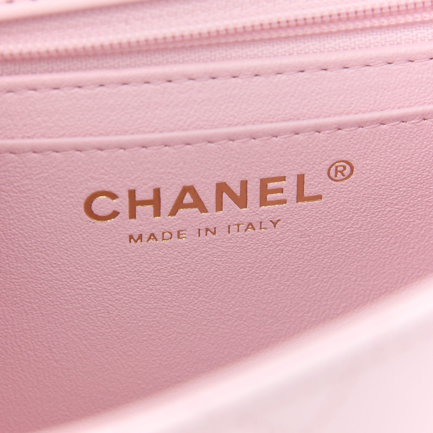 Lambskin Quilted Mini Top Handle Rectangular Flap Light Pink