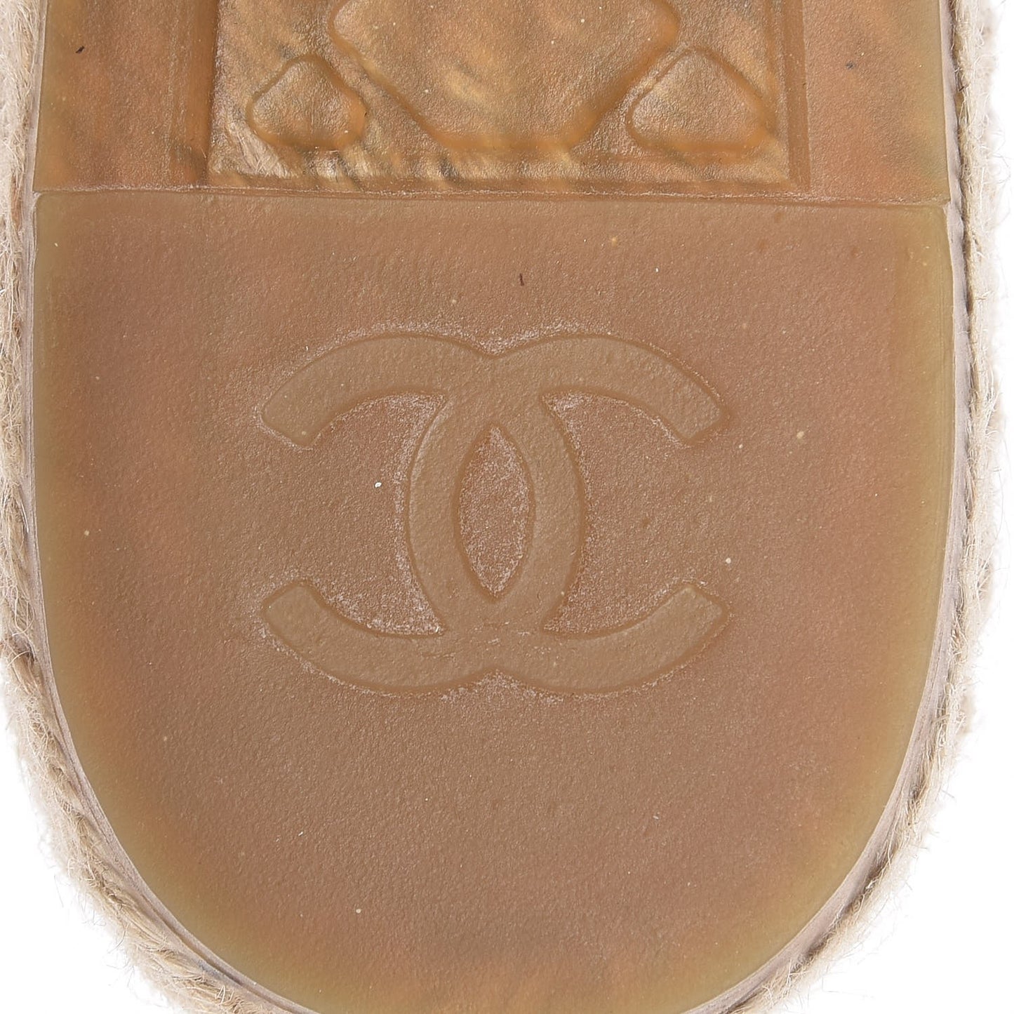 Lambskin Camellia CC Espadrilles 39 Beige Black