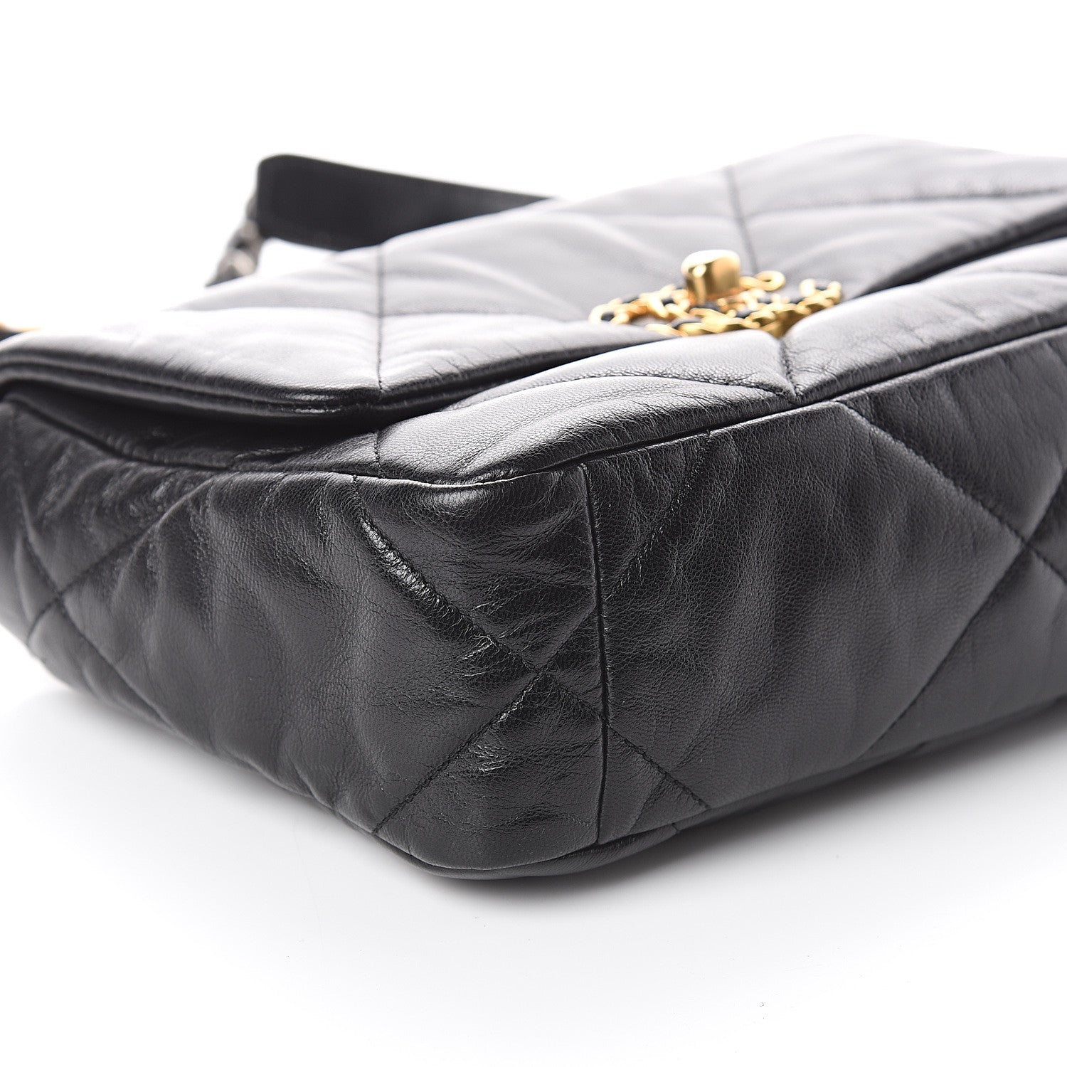 Chanel Lambskin Quilted Medium 19 Flap Black 8 of 9