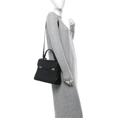 Delvaux Calfskin MM Tempete Satchel Black 2 of 13