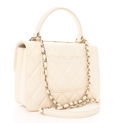 Chanel Lambskin Quilted Small Trendy CC Dual Handle Flap Bag White 3 of 10