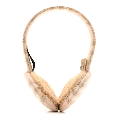 Burberry Cashmere House Check Earmuffs Light Pink 1 of 6