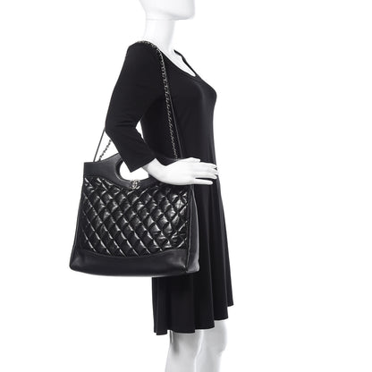 Chanel Aged Calfskin Quilted Large 31 Shopping Bag Black 2 of 11