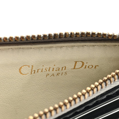 Christian Dior Metallic Calfskin D-Fence Card Holder Silver 6 of 6